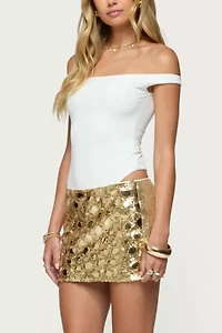 Edikted Hanina Sequin Mini Skirt