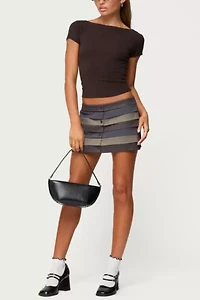 Edikted Kezi Mixed Pattern Tailored Mini Skirt
