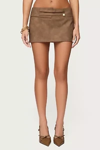 Edikted Karly Faux Leather Mini Skort