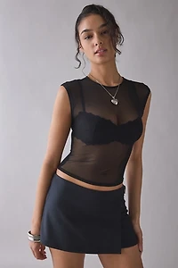 UO Rea Short Sleeve Sheer Mesh Baby Tee