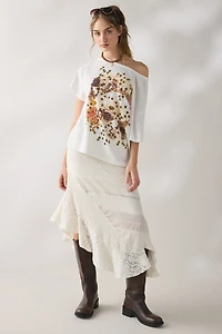 BDG Courtney Salt Air Seaside Graphic Off-The-Shoulder Oversized Tee