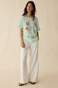 BDG Courtney Graphic Off-The-Shoulder Oversized Tee