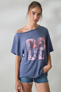 BDG Courtney Graphic Off-The-Shoulder Oversized Tee