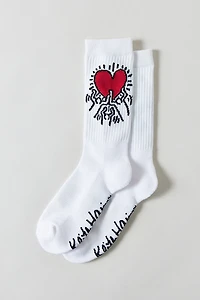 Keith Haring Heart Holding Crew Sock