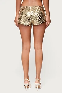 Edikted Macie Sequin Micro Shorts