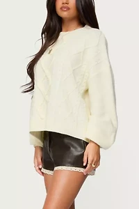 Edikted Lissa Lacey Faux Leather Shorts