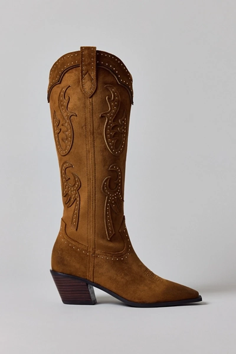 Azalea Wang Etienne Faux Suede Cowboy Boot