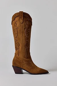 Azalea Wang Etienne Faux Suede Cowboy Boot