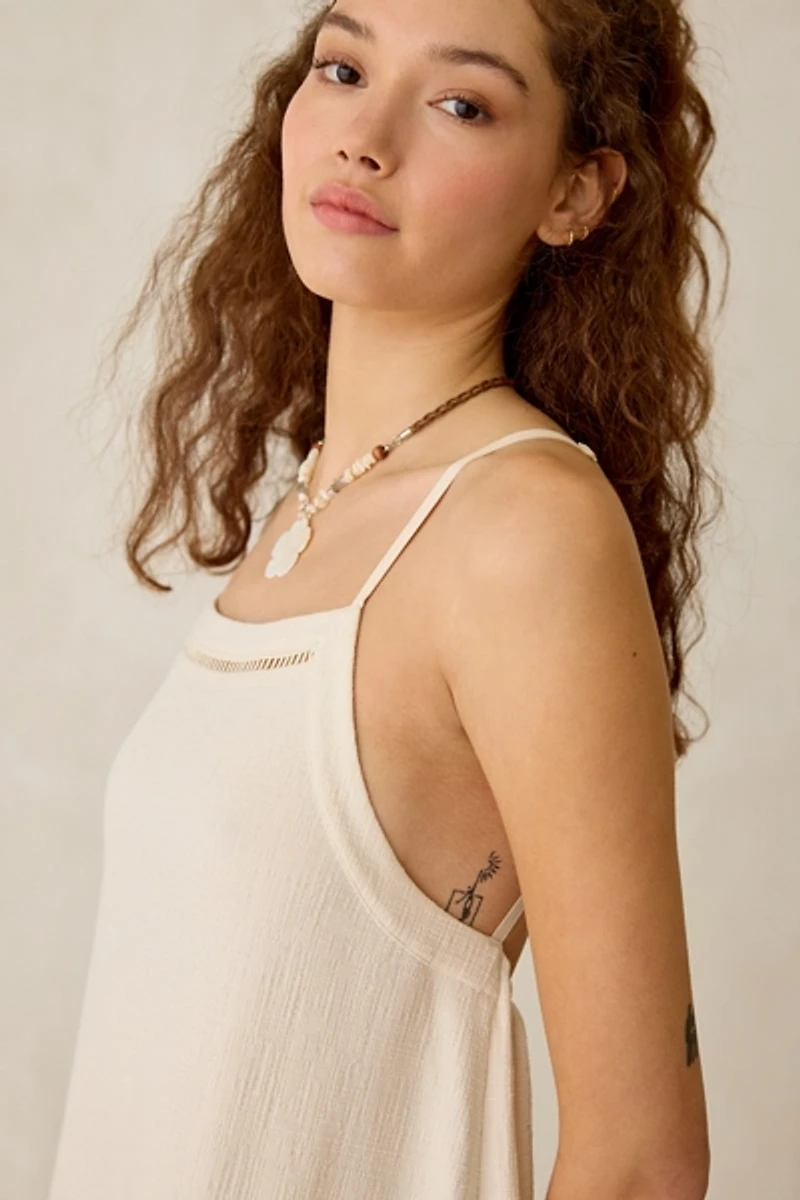 UGG Clarinda Cotton Open-Back Tiered Maxi Dress