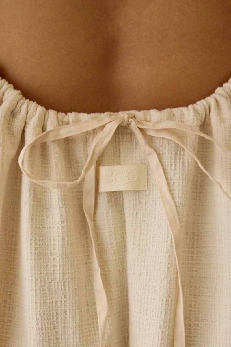 UGG Clarinda Cotton Open-Back Tiered Maxi Dress