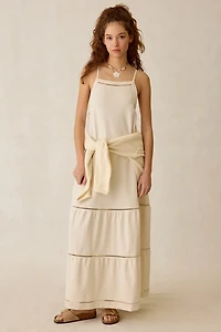 UGG Clarinda Cotton Open-Back Tiered Maxi Dress