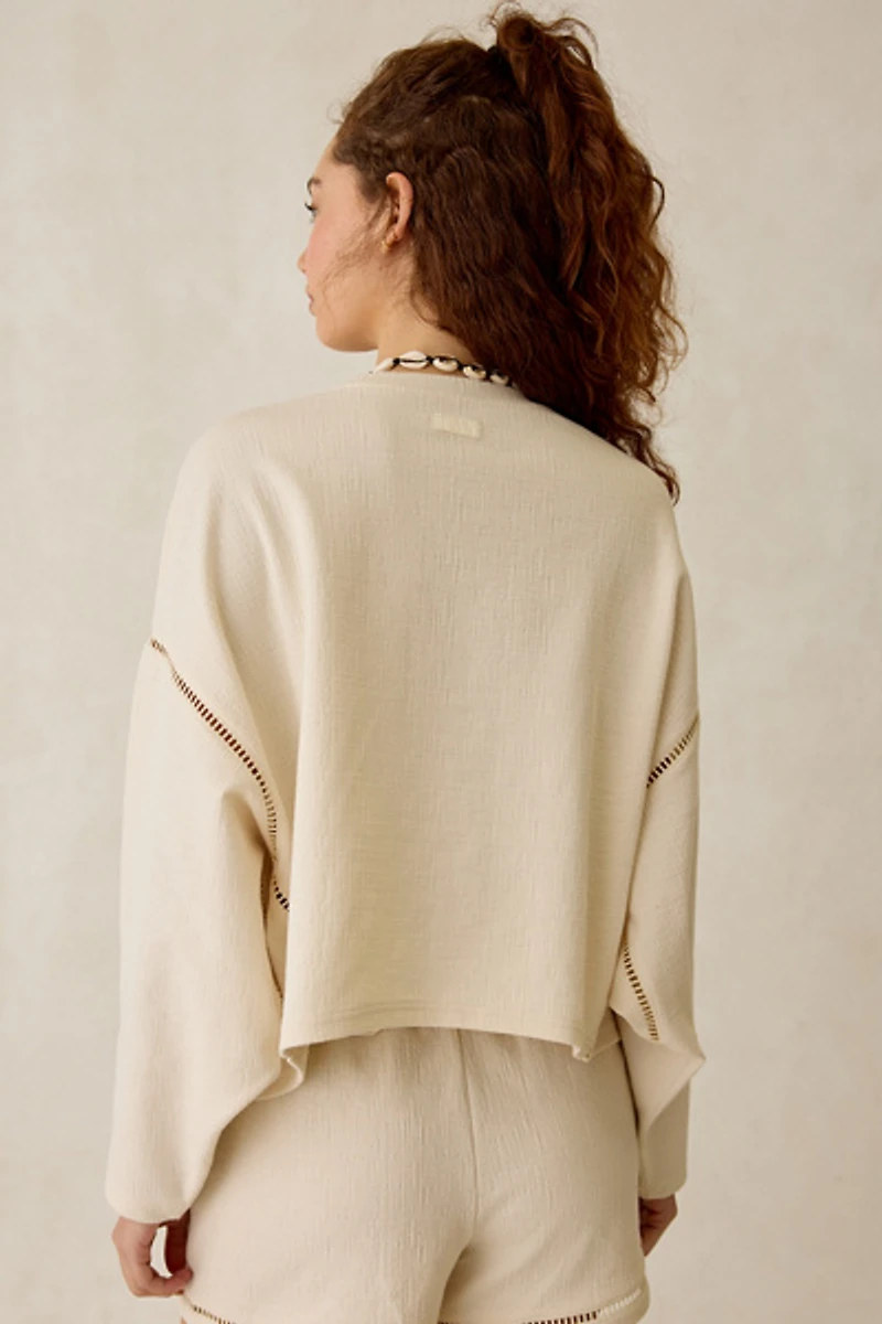 UGG Hayvie Cotton Cropped Crew Neck Pullover