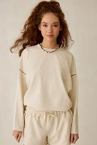UGG Hayvie Cotton Cropped Crew Neck Pullover