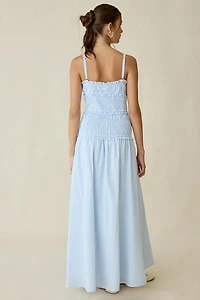 Kiss The Sky Cherie Smocked Drop Waist Maxi Dress