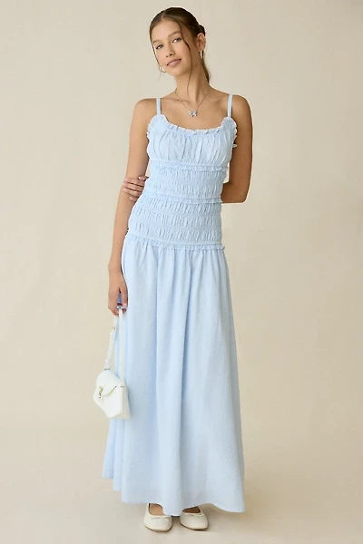 Kiss The Sky Cherie Smocked Drop Waist Maxi Dress