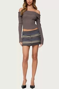 Edikted Lauren Knit Fold Over Top