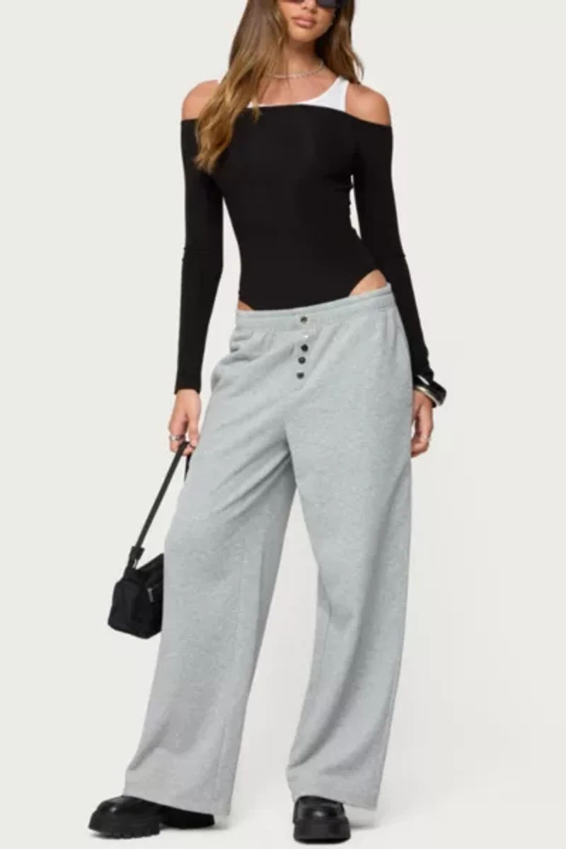 Edikted Lorelle Wide Leg Sweatpants