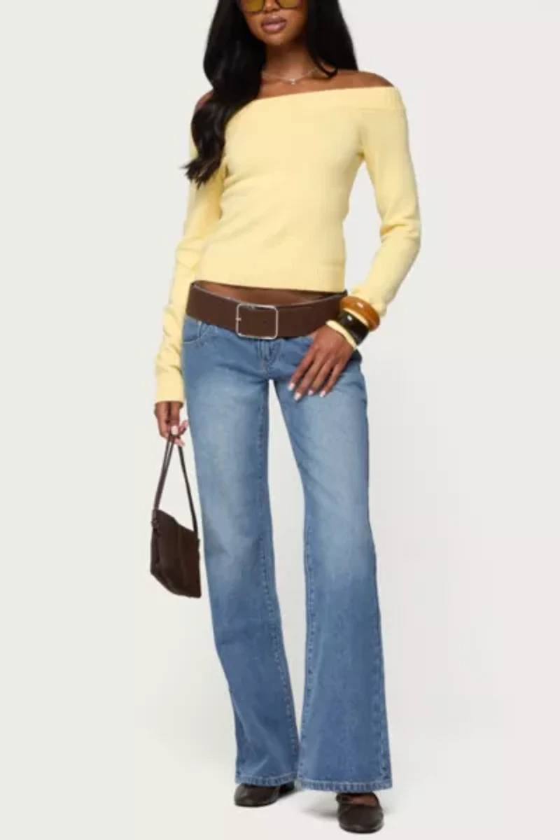 Edikted Kiarah Low Rise Flared Jeans