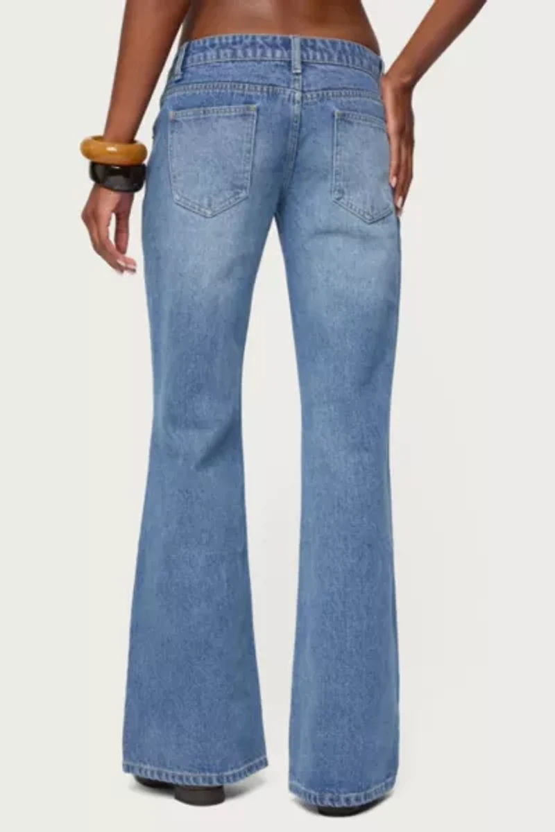 Edikted Kiarah Low Rise Flared Jeans