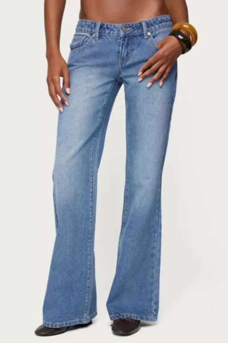 Edikted Kiarah Low Rise Flared Jeans