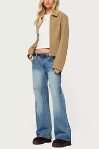 Edikted Cozette Faux Leather Jacket