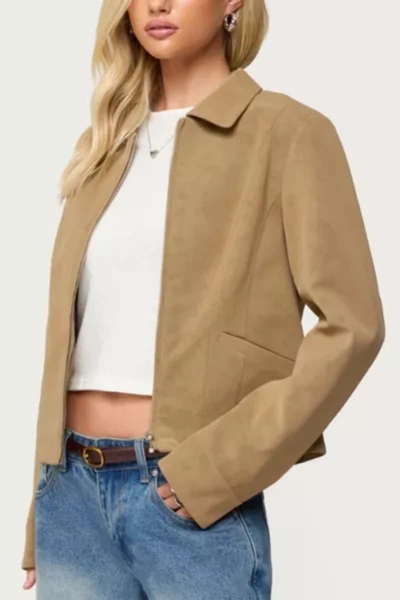 Edikted Cozette Faux Leather Jacket