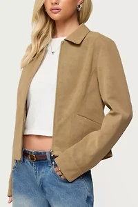 Edikted Cozette Faux Leather Jacket