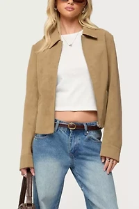 Edikted Cozette Faux Leather Jacket