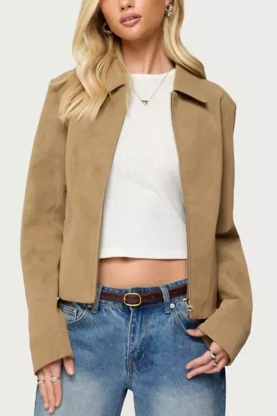 Edikted Cozette Faux Leather Jacket