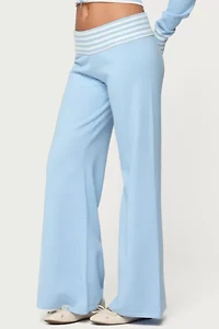 Edikted Clarisse Stripey Flared Knit Pants