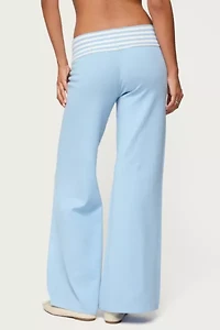 Edikted Clarisse Stripey Flared Knit Pants