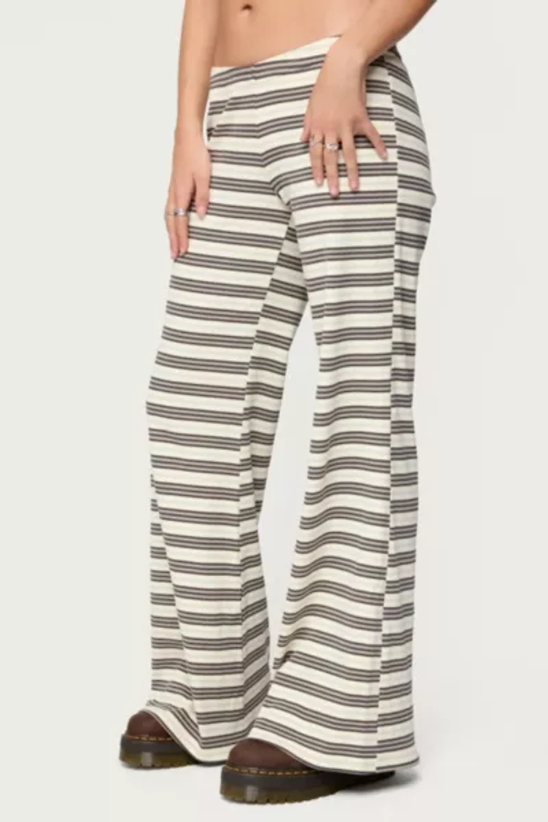 Edikted Avalie Striped Ribbed Pants