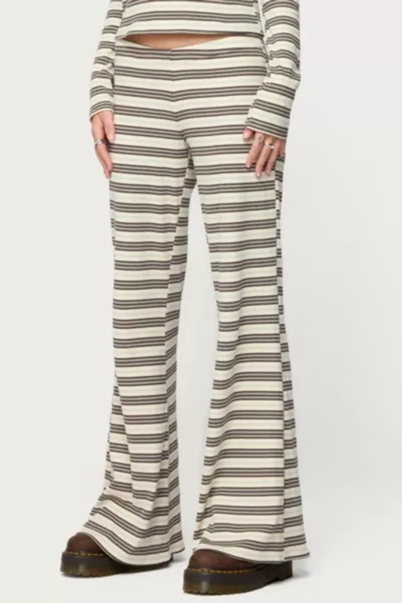 Edikted Avalie Striped Ribbed Pants