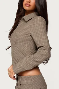 Edikted Lockette Plaid Jacket
