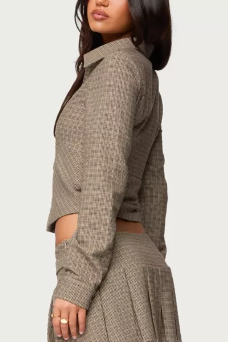 Edikted Lockette Plaid Jacket