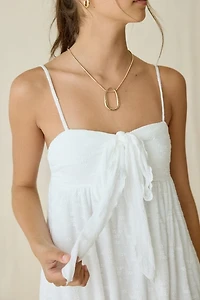Kiss The Sky Juniper Lace Tie-Front Trapeze Maxi Dress