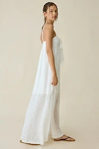 Kiss The Sky Juniper Lace Tie-Front Trapeze Maxi Dress