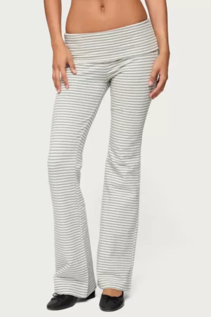 Edikted Kaeli Stripey Flared Leggings