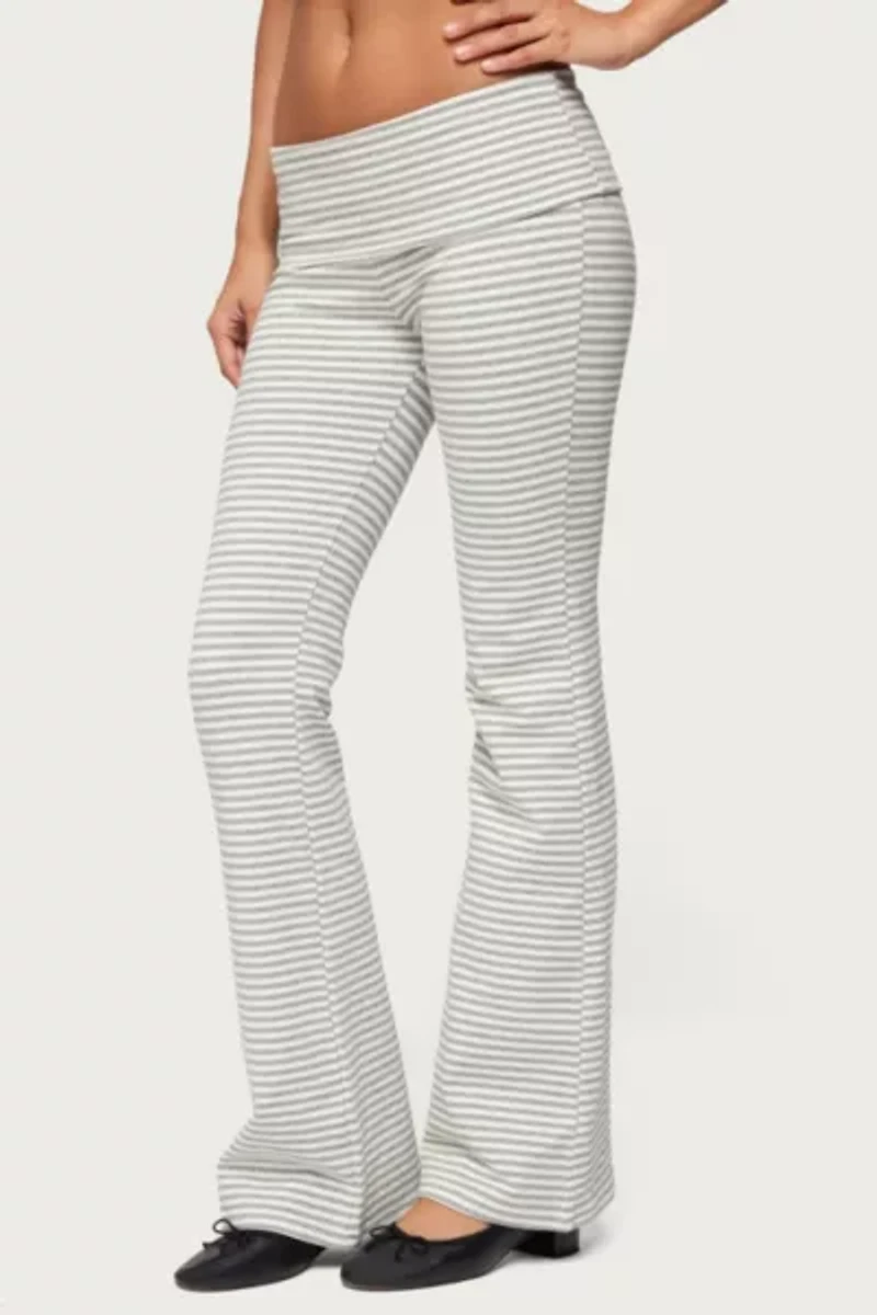 Edikted Kaeli Stripey Flared Leggings