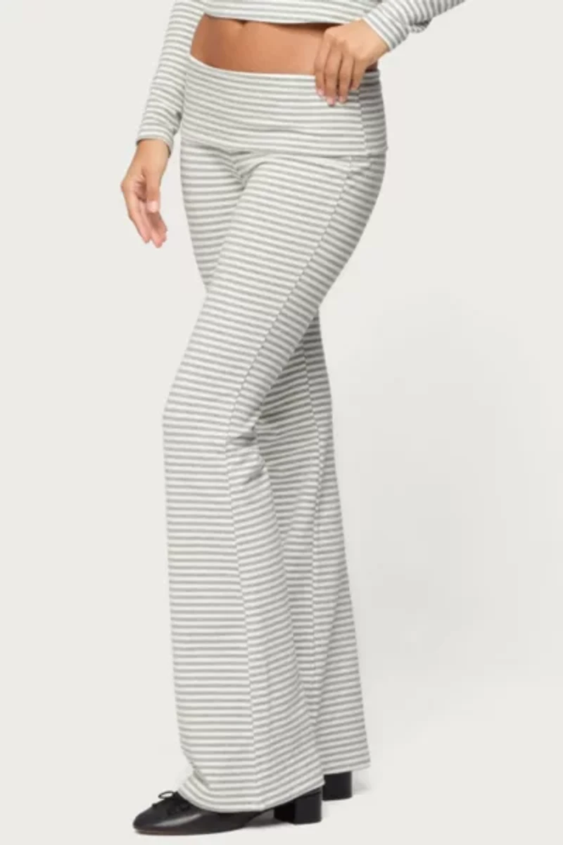 Edikted Kaeli Stripey Flared Leggings