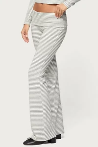 Edikted Kaeli Stripey Flared Leggings
