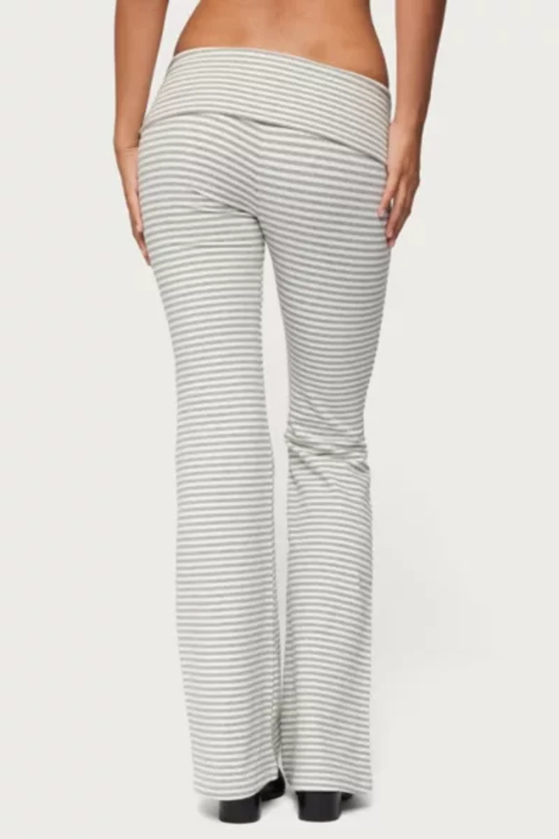 Edikted Kaeli Stripey Flared Leggings