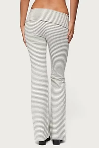 Edikted Kaeli Stripey Flared Leggings