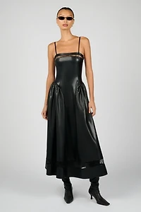 WeWoreWhat Lace Panel Corset Midi Dress