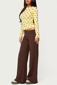 Edikted Maricelle Polka Dot Long Sleeve T Shirt