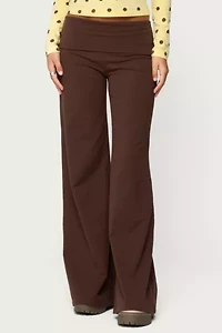 Edikted Wide Leg Fold Over Pants