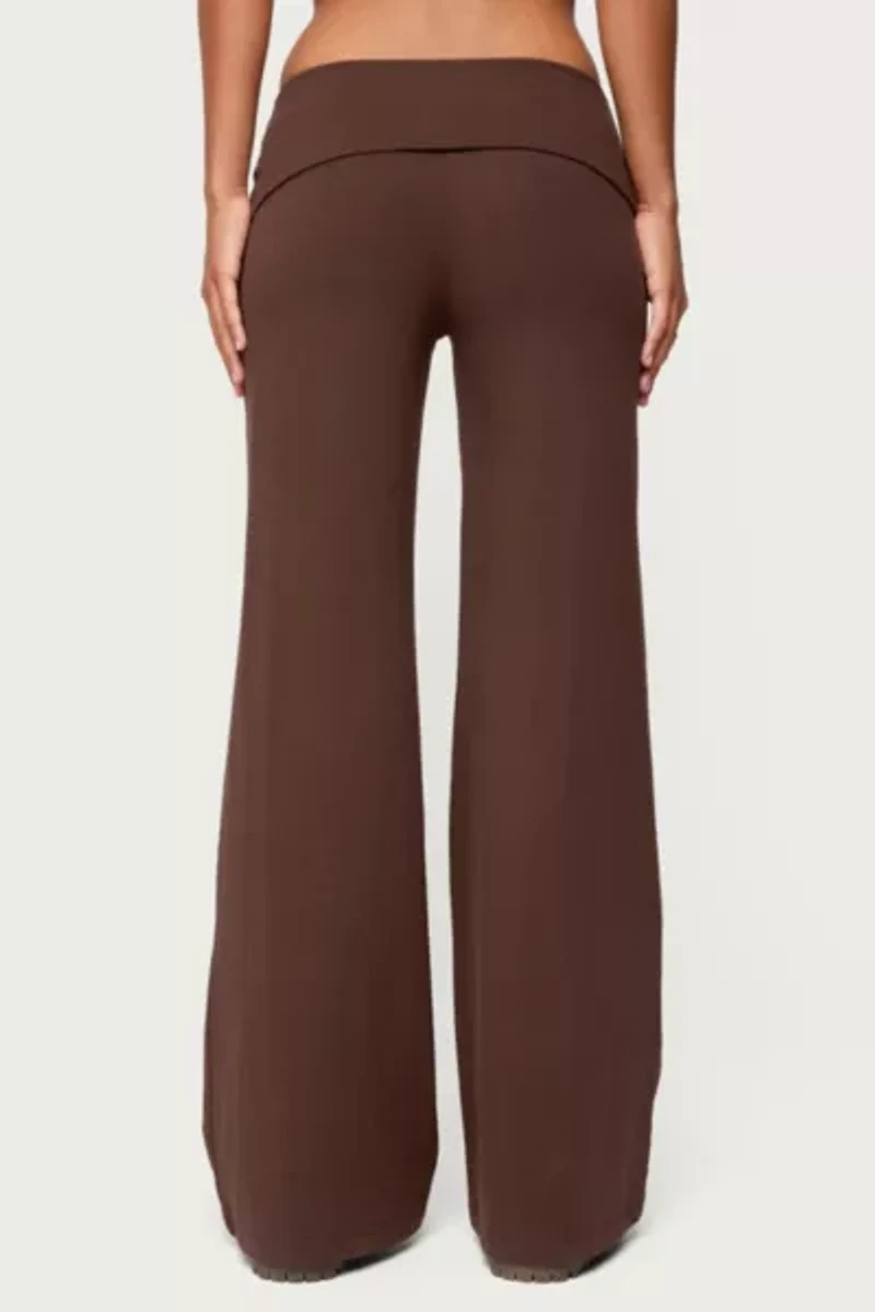 Edikted Wide Leg Fold Over Pants