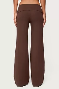Edikted Wide Leg Fold Over Pants