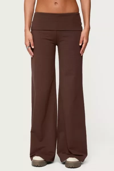 Edikted Wide Leg Fold Over Pants