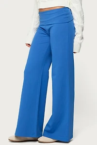 Edikted Wide Leg Fold Over Pants